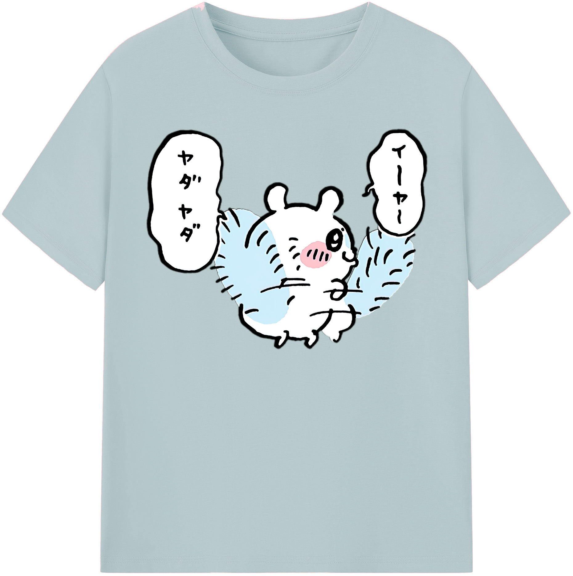（画像用） ちいかわ モモンガ Chii-kawa Momonga 綿100％半袖Tシャツ（フロントプリント）